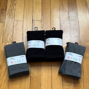 NEW!  Uniqlo Black and Gray Tights - 4 pairs